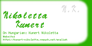 nikoletta kunert business card